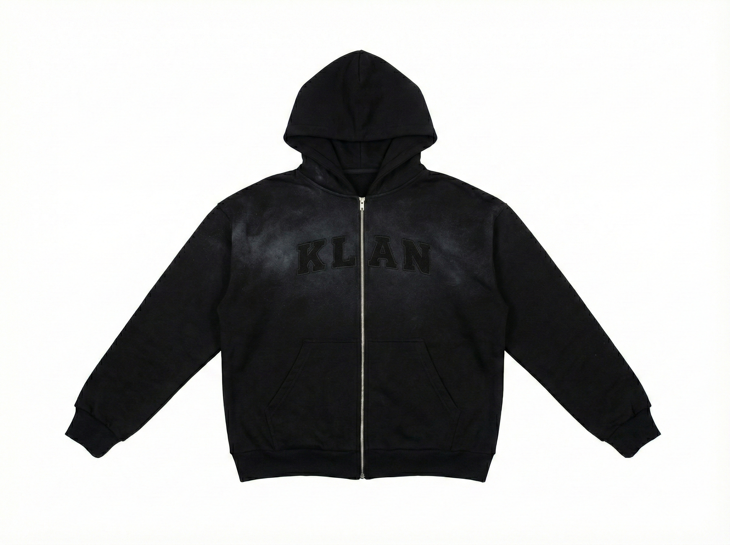 KLAN ZIP HOODIE - BLACK