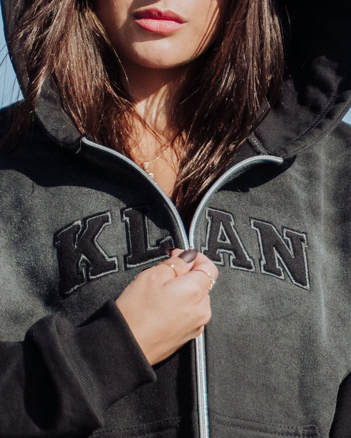 KLAN ZIP HOODIE - BLACK